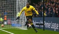 WATFORD, ENGLAND - DECEMBER 10:  Stefano Okaka of Watford (R) celebrates as he scores their first and equalising goal during the Premier League match between Watford and Everton at Vicarage Road on December 10, 2016 in Watford, England.  (Photo by Jordan Mansfield/Getty Images)